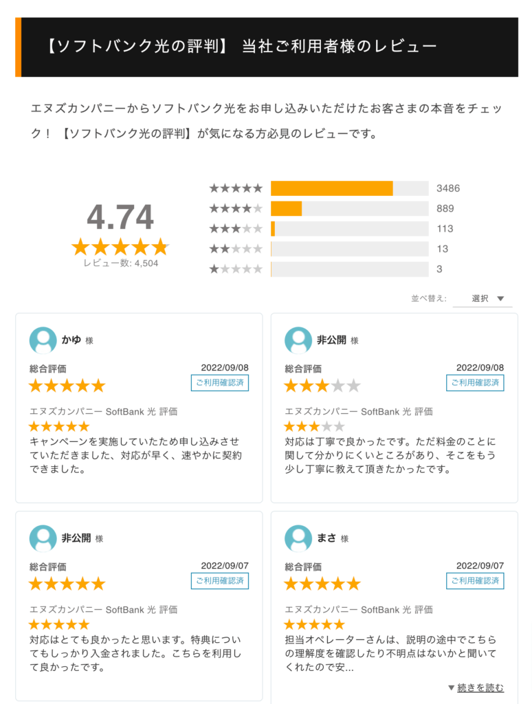 エヌズカンパニーのレビュー