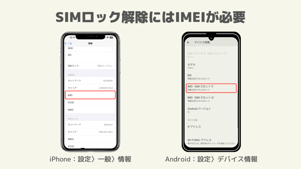 SIMロック解除にはIMEIが必要_231124