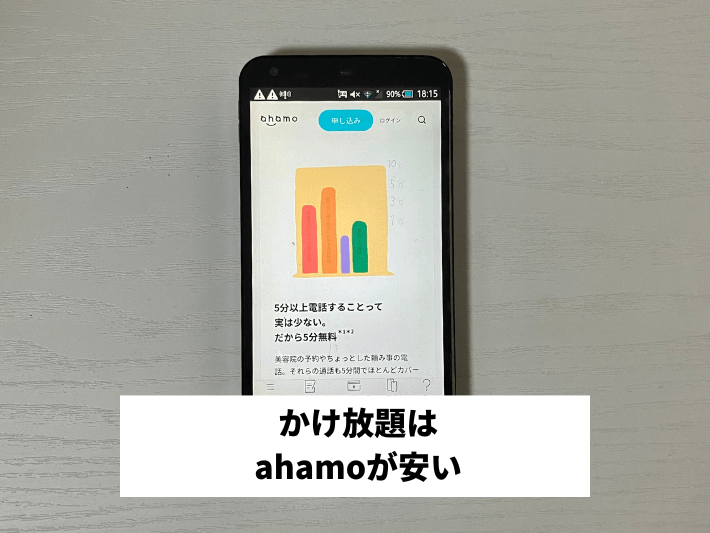 かけ放題はahamoが安い