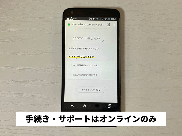 サポートは原則オンラインのみ