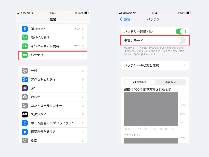 災害時の低電力モード