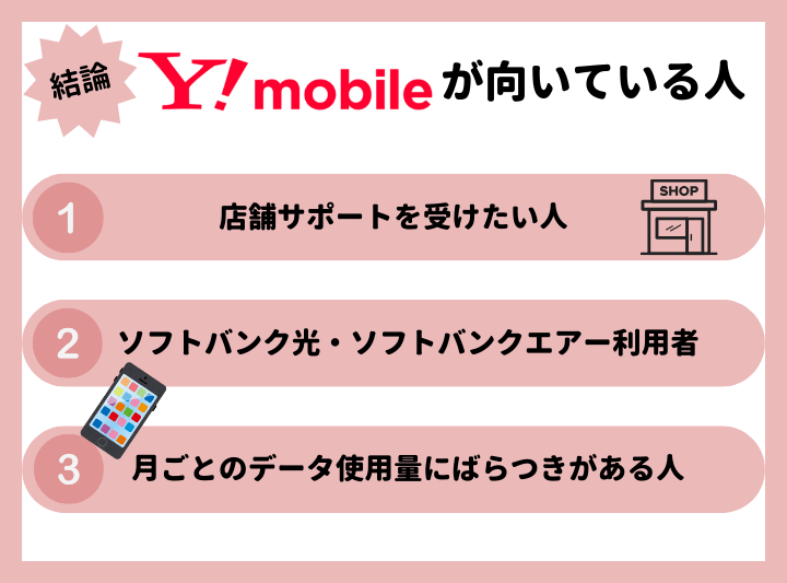 ワイモバイルが向いている人