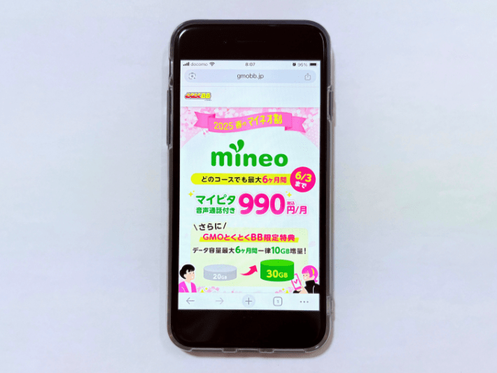 GMOとくとくBB×mineo限定特典
