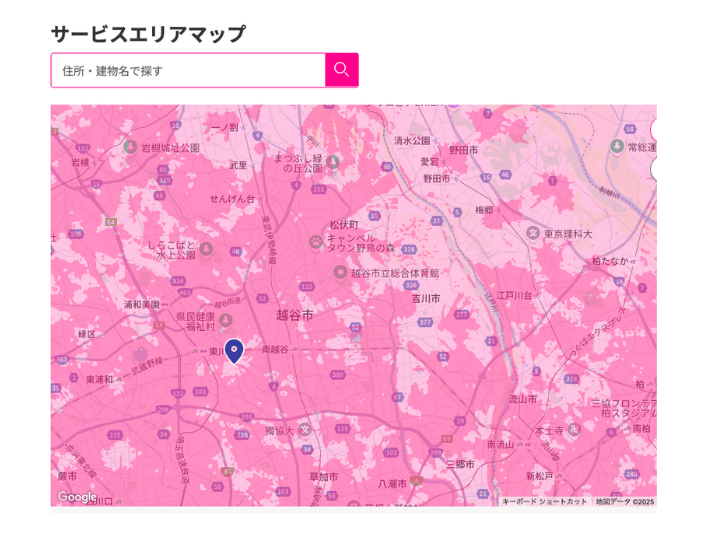 エリアマップを開く