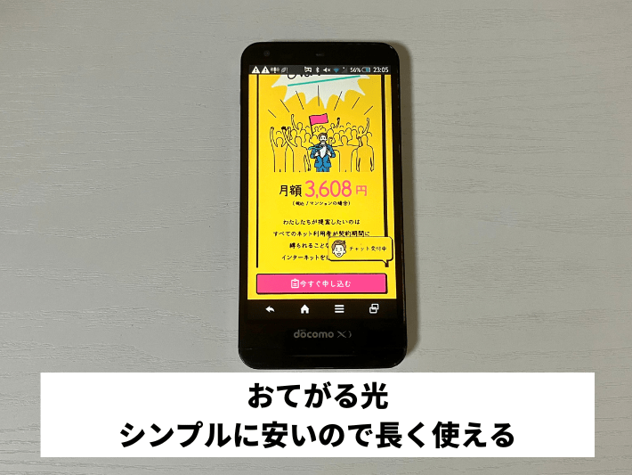 おてがる光|シンプルに安いので長く使える