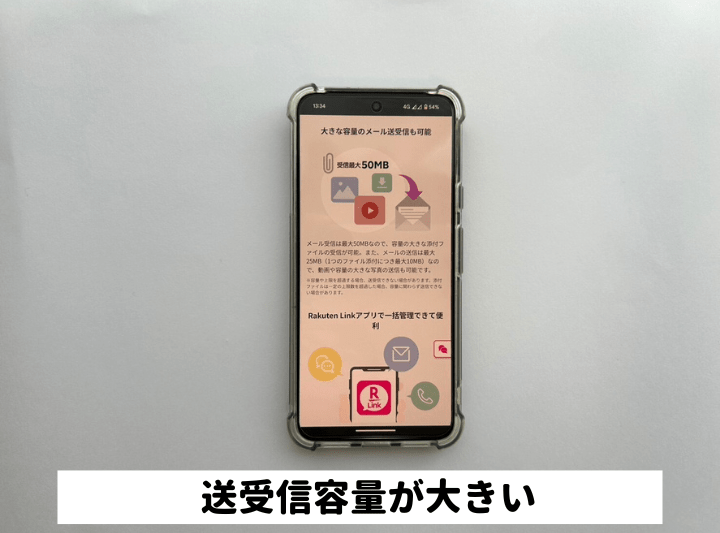 送受信容量が大きい
