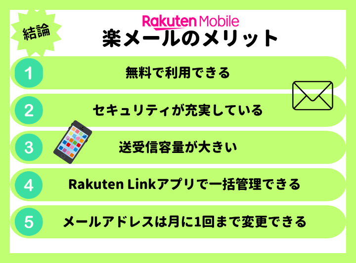 楽メールのメリット