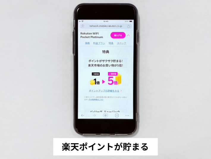 楽天ポイントが貯まる