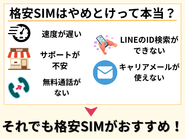 「格安SIMはやめとけ」と言われる理由