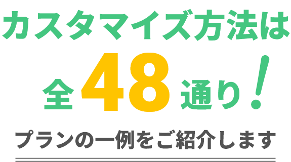 カスタマイズ方法は全48通り！