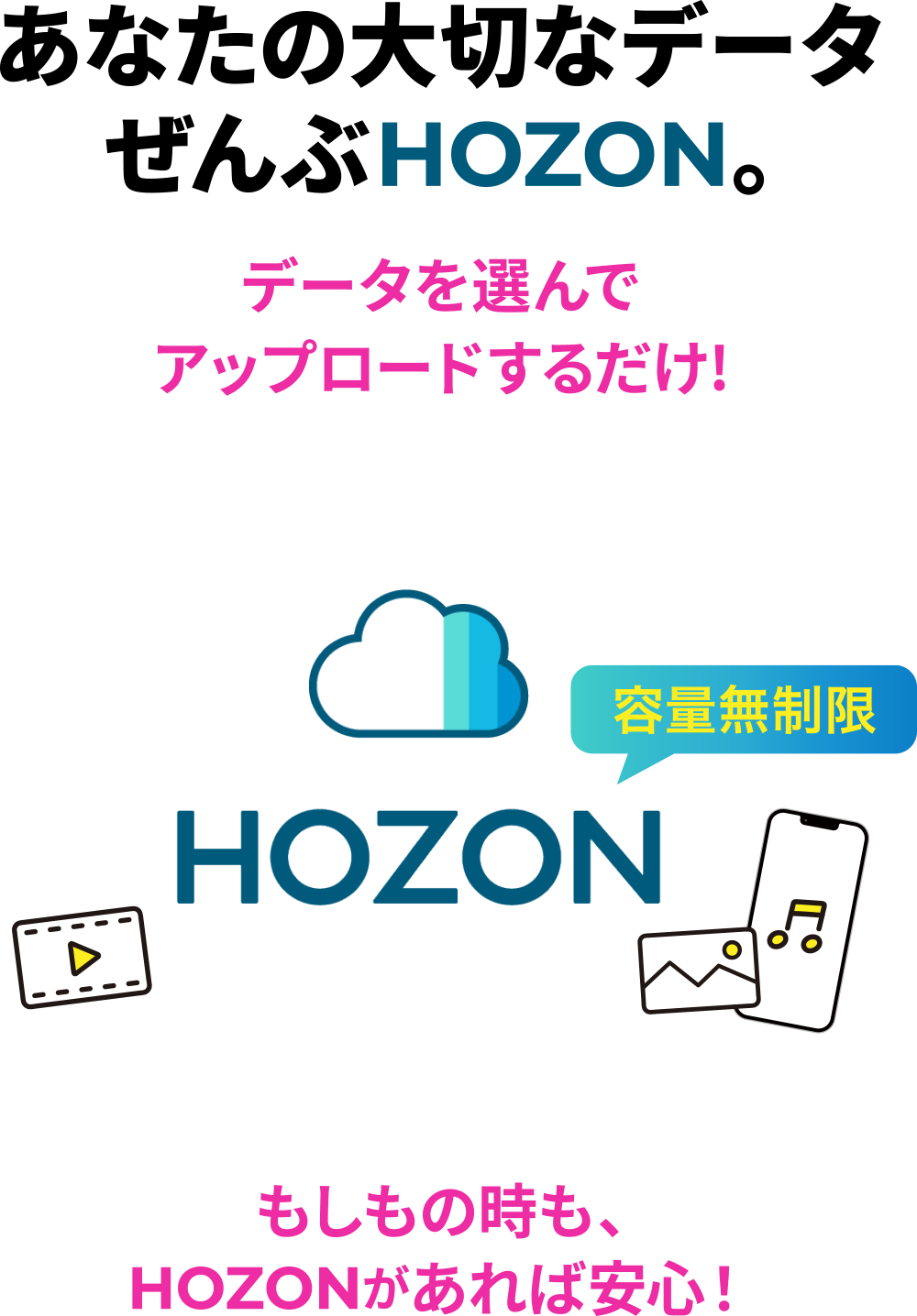 あなたの大切なデータぜんぶHOZON